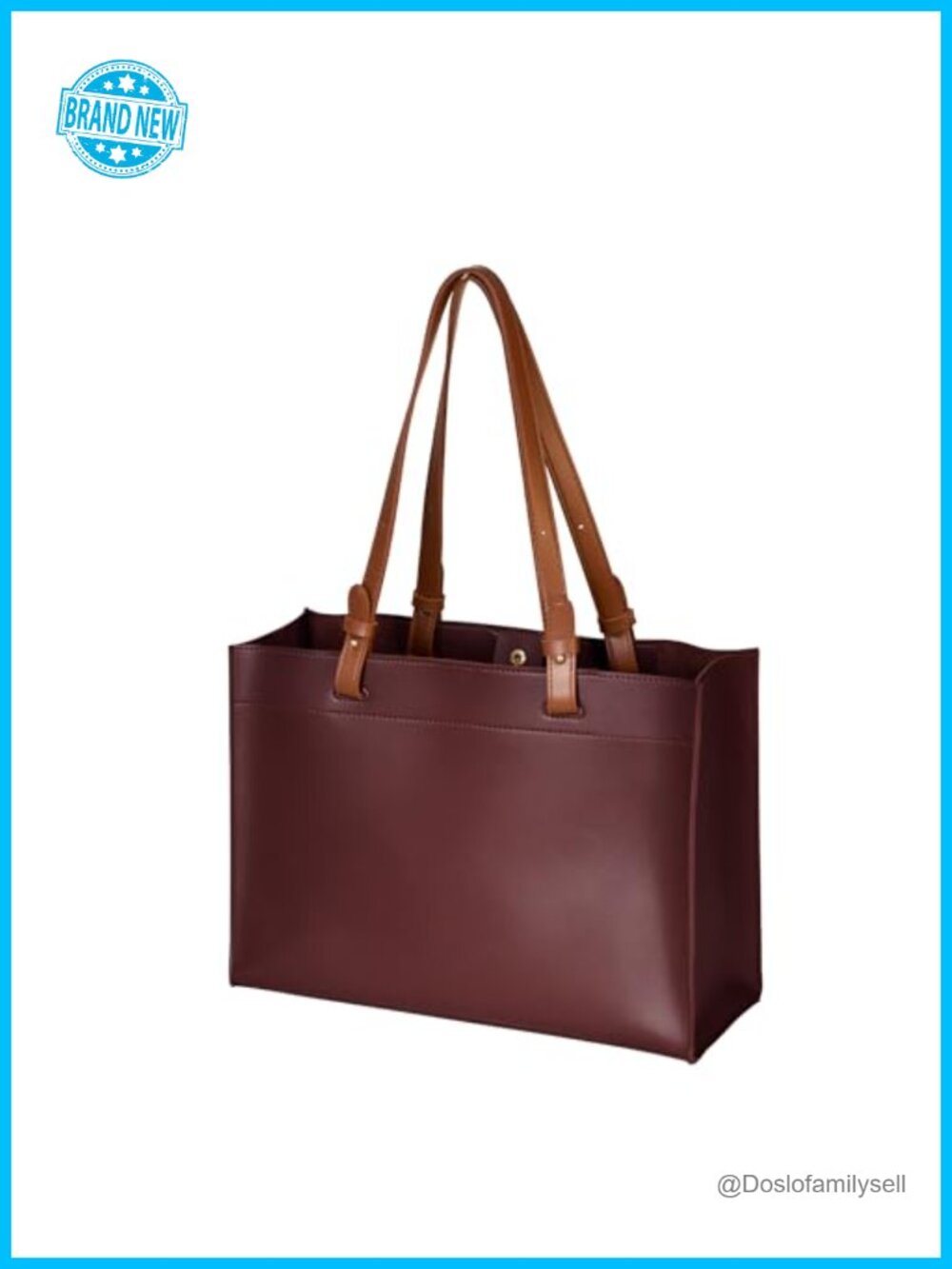 Vegan Leather Convertible Tote Bag - Large Shoulder Crossbody Handbag